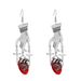 Gothic dark blood drop heart palm earrings female ins style creative design water drop ruby hand earrings_ipsvogv.com