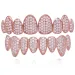 Rose White Gold Vampire Grillz Iced Out Fang Grills Full Colorful Dia Cosplay Tooth Cap Dental Mouth Teeth Braces_ipsvogv.com