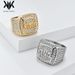 HIPHOP titanium steel King ring plated with K gold and diamond domineering trendy brand full diamond niche personality ring_ipsvogv.com