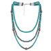 Ethnic Style Turquoise Necklace Western Cowboy Style Retro Geometric Beaded Necklace_ipsvogv.com