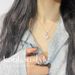 blossom Ice Cherry Pink~Love Zircon Summer Collarbone ! Chain, Heart-shaped Full Diamond Studded Necklace For Women, Not Chain, Women,_ipsvogv.com
