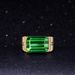 New Domineering Plated Color Inlaid With Emerald Rectangular Ring, Men's Living Ring_ipsvogv.com