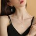 Niche design high end S925 sterling silver zircon jewelry set necklace earrings silver jewelry_ipsvogv.com