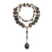 Women's Jewelry Retro Metal Gemstone Necklace Long Sweater Chain_ipsvogv.com