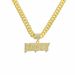 Hip hop full diamond letter MONEY pendant necklace trendy exaggerated punk Cuban bone chain jewelry_ipsvogv.com