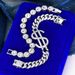 New Niche Light Luxury Hip-Hop Fashion Cuban Bracelet Full Diamond Jewelry Set_ipsvogv.com