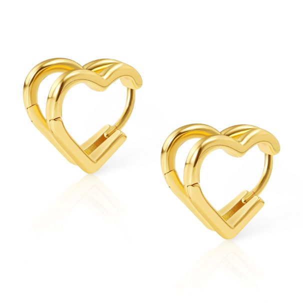 Hot Sale Fashionable High End Hollow Design Heart Earrings Brass Real Gold Electroplated Earrings_ipsvogv.com