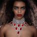 Luxury blue diamond tassel necklace Summer new water drop multi layer sexy accessories necklace for women_ipsvogv.com