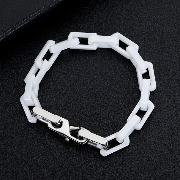 Men's Jewelry Hip Hop Ceramic Cuban Bracelet Jewelry Couple Niche INS Style High End Bamboo Bracelet Jewelry_ipsvogv.com