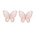 Hot Sale Real Gold Brass Electroplating High End Luxury Style Fashion Rose Gold Butterfly Earrings_ipsvogv.com