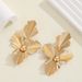 New Gold Exaggerated With High-end Leaf Design Irregular Drop Earrings For Women_ipsvogv.com