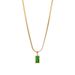 Netizen 2023 New Green Diamond Titanium Steel Necklace for Women's Summer Clavicle Chain: Colorless, Light, Luxury, and_ipsvogv.com