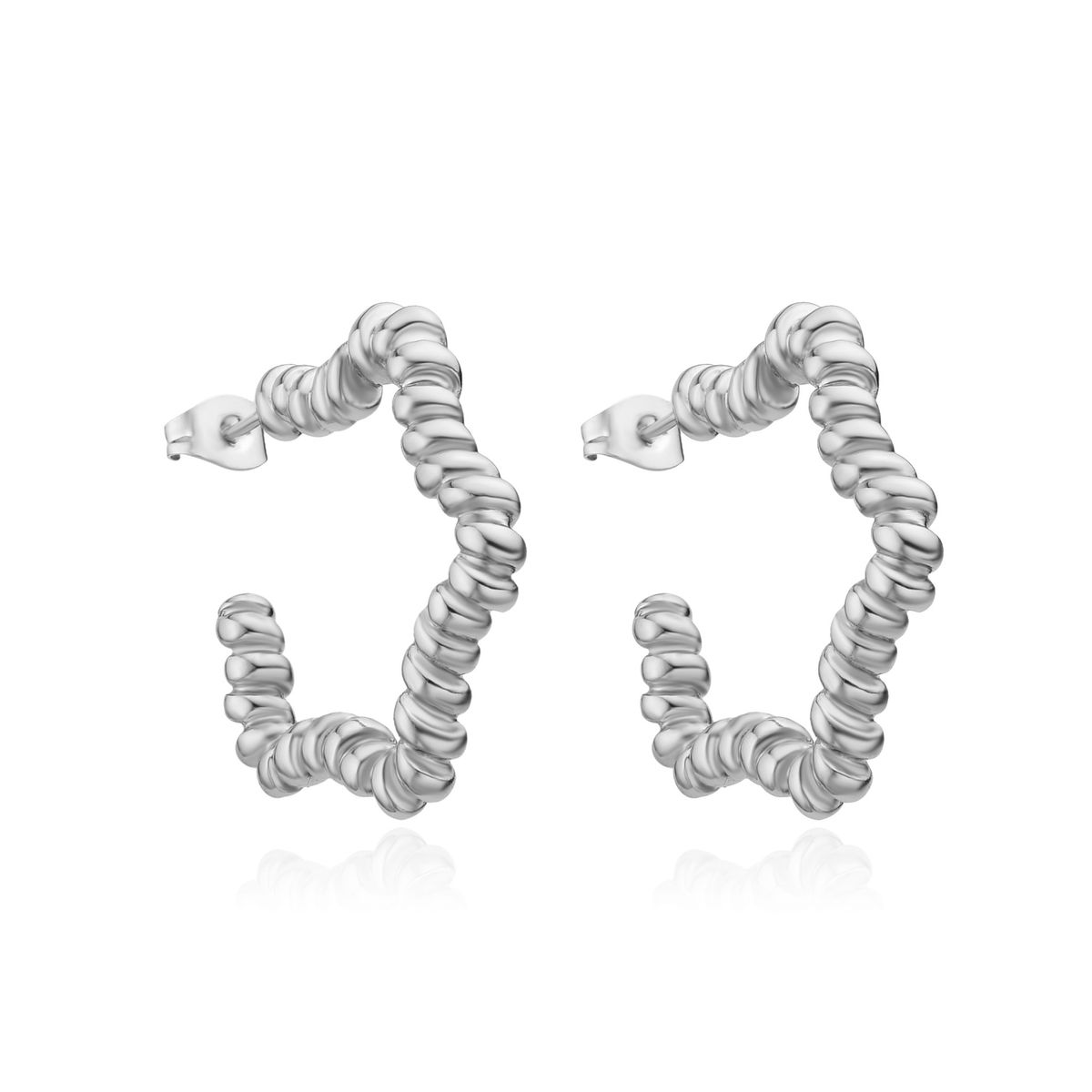 Women’s Jewelry Set Fashion Style Metal Spiral Five Pointed Star Earrings Spring And Summer New Style Simple Personality Fashion Star Earrings_ipsvogv.com