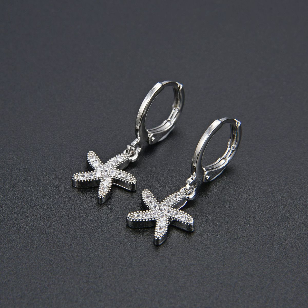 Women’s Jewelry Set Fashion New Fashion Earrings Super Flash Trend Earrings Inlaid With Diamond Zircon CZ Starfish Temperament Female Jewelry_ipsvogv.com