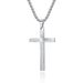 Titanium steel jewelry stainless steel refraction light cross necklace simple pendant_ipsvogv.com