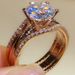 Cao Shi Fashion Six Claw Cubic Zirconia Ring Single Ring Women's Popular Engagement Dinner Ring_ipsvogv.com