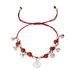 Hot Selling Handmade Ethnic Wind Chime Bell Lucky Character Pendant With Adjustable Red Rope Bracelet_ipsvogv.com