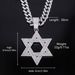Unisex Rap Full Diamond Hollow Six Pointed Star Pendant David Star Hip Hop Jewelry Necklace_ipsvogv.com