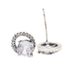 Women's Jewelry Silver Plated Shiny Round Halo Earrings Fashionable Light Luxury Diamond Earrings Valentine's Day Gift Girlfriends_ipsvogv.com