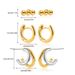 Women’s Jewelry Set Fashion Hot Selling Smooth Earrings Gold And Silver Mixed Copper Plated INS Style Geometric Three Piece Set Earrings_ipsvogv.com