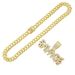 Hip Hop Personalized Men's Fashion Accessories Full Diamond Spliced Letter Pendant Cuban Necklace Sweater Chain_ipsvogv.com