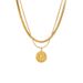 Women's Jewelry Retro Double Layered Devil's Eye Snake Bone Necklace Light Luxury High End Design Versatile Clavicle Chain_ipsvogv.com