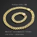 Iced Out Miami Gold Plated Bling Crystal Diamond Cuban Link Hip Hop Punk Men Elegant Fashion Chain Necklaces Jewelry_ipsvogv.com
