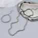 Trendy Hip Hop Necklace For Boys, Simple And Basic Plain Chain, Titanium Steel Indentation, Double Woven Chain, Twisted Rope Necklace_ipsvogv.com