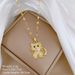 Cat 【 】 Tail Zircon Light Luxury Charm Gorgeous Full Diamond Necklace Women's Versatile Clavicle Titanium Steel Chain 【 】_ipsvogv.com
