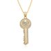 HipHop New Solid Copper Micro Inlaid Key Necklace Pendant Female Fashion Mingyuan Light Luxury Style Simple And Sweet_ipsvogv.com