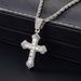 Hip hop Live New Versatile Diamond Cross Cuban Pendant Necklace_ipsvogv.com