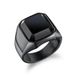 New Jewelry INS Simple Style Titanium Steel Men's Smooth Black Ring_ipsvogv.com