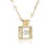 Clavicle chain perfume bottle gold Korean version of the new trendy personality ins simple net red temperament pendant necklace female necklace_ipsvogv.com