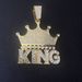 Full Diamond Crown Letter King Necklace Accessory Hip Hop Rap Street Dance Cool Pendant Jewelry_ipsvogv.com