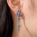 Cao Shi's Natural Long Earrings, Feminine Style, Summer Oil Dropping Flowers, Zircon Earrings, Elegant Accessories_ipsvogv.com