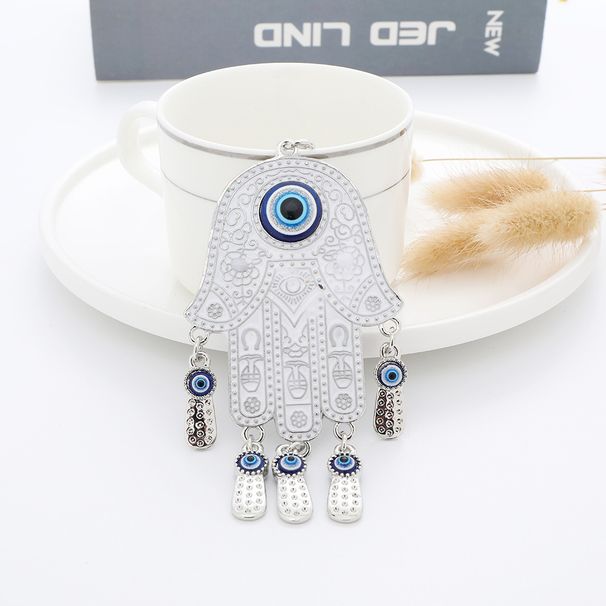Creative Blue Eye Bag Pendant Devil's Eye Palm Metal Keychain Pendant_ipsvogv.com