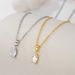 Copper Plated K Real Gold Zircon Pendant Necklace Jewelry Simple Clavicle Chain Gift Girlfriend Wedding Necklace_ipsvogv.com