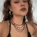 Jewelry Simple Opening Peach Heart Chain With Sweet And Cool Dark Slightly Inlaid Crescent Tassel Necklace For Women_ipsvogv.com