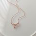 Light Luxury Style Diamond-Studded Ribbon Bow Pendant Clavicle Chain Women's French Elegant Necklace Choker Gift For_ipsvogv.com