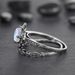 Sanjie Women's Creative Black Warrior Jewelry Couple Pair Simple Moonstone Flower Ring_ipsvogv.com