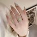 yellow Inlaid Luxury Zircon Light High-end Diamond Four Leaf Clover Ring With Fashionable Versatile Temperament, Temperament,_ipsvogv.com