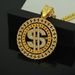 Creative new item, domineering and exaggerated hip-hop men's diamond studded US dollar pendant necklace_ipsvogv.com
