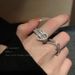 【 4280 People's Collection 】 Love, Cross Zircon Female Ins, Niche Design, Index Finger Ring, Light Luxury, Exquisite_ipsvogv.com