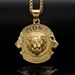 Hip hop accessories stainless steel gold plated lion club lion head pendant_ipsvogv.com