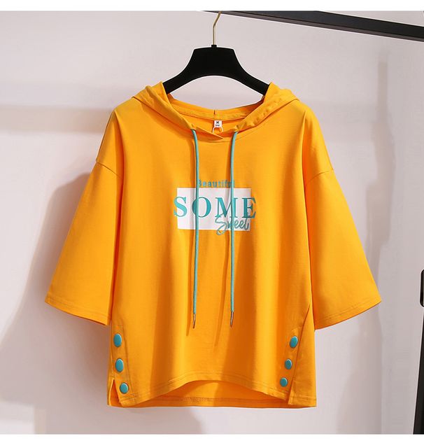 Women's Clothing 2023 Summer New Sun Protection Hooded Short Sleeve T shirt Female Student Clothes Female Loose Tops Women's Clothing Wholesale_ipsvogv.com