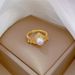 【 Real Gold 】 Crown Pearl Thread Hollow with Adjustable Opening, Simple Handmade Ring, Couple's Pair Ring_ipsvogv.com