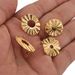 Stainless Steel Circular Perforated Flower Shaped DIY Earring Making Accessories, Earrings, Ear Pillar Accessories_ipsvogv.com