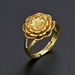 Unisex Version Of Rose Daisy Flower Ring Color Preserving Electroplating Hand Jewelry Opening Adjustable Ins Internet Celebrity Style_ipsvogv.com