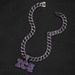Alloy Diamond Purple ICE Hip Hop Pendant Jewelry Ins Personalized Fashion Cool Cuban Chain_ipsvogv.com