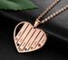 Personalized Titanium Necklace, Stainless Steel Heart-shaped Hollow Diamond Pendant, Birthda Stone Name Necklace_ipsvogv.com